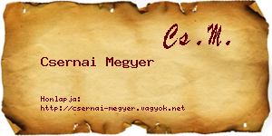 Csernai Megyer névjegykártya
